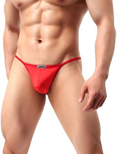 Fasclot Low Rise Man Underwear Solid Color Men Underpants Breathable Men Thong Comfortable T-Back Pouch Trunk Hot Thong Underwear
