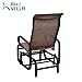 PHI VILLA Swing Glider Chair Patio Rocking Chair Garden Furniture, Textilene Mesh Steel Frame, Single Glider