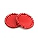 IGOGO 100 Pcs Colors Bottle Caps Craft Bottle Stickers for Hair Bows Pendants Scrapbooks 1 Inch (Bright Red, 100 pcs)