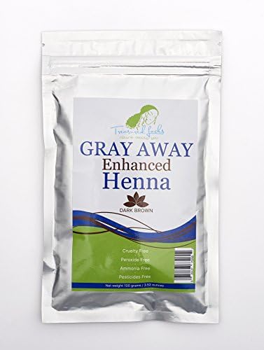 Treasured Locks Gray Away Enhanced Henna- Dark Brown