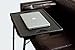 Imperial Home My Comfy Table - Adjustable Folding TV Tray Table and Cup Holder - TV Dinner Tray for Bed and Sofa - Overbed Adjustable Table - 3 Angles for Multipurpose Use (Black)