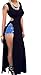 Lovaru Women's Black Hollow Waist Sleeveless Maxi Dress