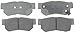 ACDelco 14D813 Advantage Organic Rear Disc Brake Pad Set with Wear Sensor