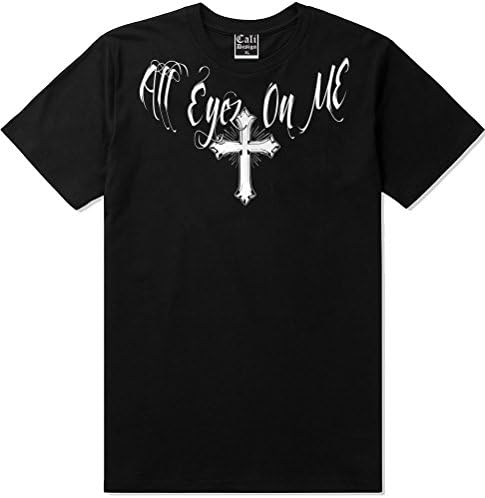 All Eyes On Me T Shirt Cross Tattoo Tee Urban Wear Hip hop Rap Thug Illuminati