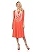Pastel by Vivienne Women's A-Line Trapeze Midi Dress Large Coral