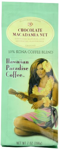 Hawaiian Paradise Coffee 10% Kona Nut Ground Coffee, Chocolate Macadamia, 7 Ounce - Thumbnail 6