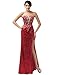 Grace Karin Strapless Sequins Split Ball Gown Evening Prom Party Dress Red
