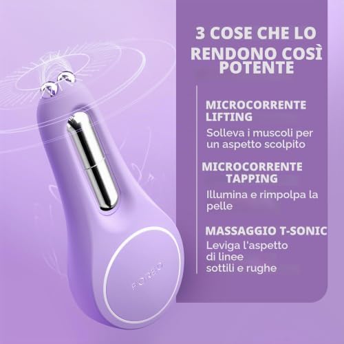 Bear 2 Eyes & Lips, Dispositivo Antirughe a Microcorrente, Massaggiatore Occhi, Lifting Sopracciglia, Volumizzante Labbra e Trattamento Occhiaie, Prodotti di Bellezza Rassodanti, Lavender