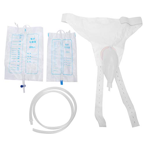 Jonlaki Wearable Urine Collector Bag, Reusable Pee Holder Urinal Pants Portable Travel Urine Funnel Bag for Man Woman Elderly,1000ml and 2000ml (#1)