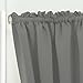 Aquazolax Blackout French Door Curtains - 72 Inch Rod Pocket Curtain for Closet Without Doors Thermal Insulated Front Door Curtains for Glass Window (54 