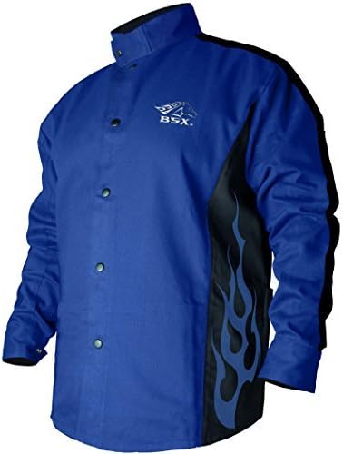 Bsx Bxrb9C Small Blue With Blue Flames Welding Jacket by Revco Industries