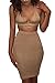 ioiom Womens Glitter Sequin Halter Sleeveless Bodycon Midi Club Wear Dress Gold L