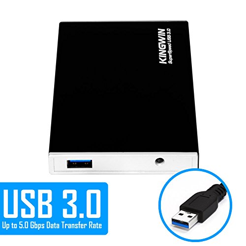 image for Kingwin SSD Hard Drive Enclosure USB 3.0 to SATA 2.5 Inch Solid State 