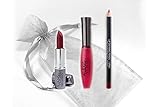Long-Lasting Red Lip Makeup Kit - Alexis Vogel Kiss Me Red Kit - Includes High Pigment Red Lipstick, Lip Gloss, and Lip Liner - Professional Quality - Created by Celebrity Makeup Artist