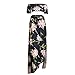 Maxi Dresses Side Split for Women 2 Piece Off Shoulder Bodycon Dress S