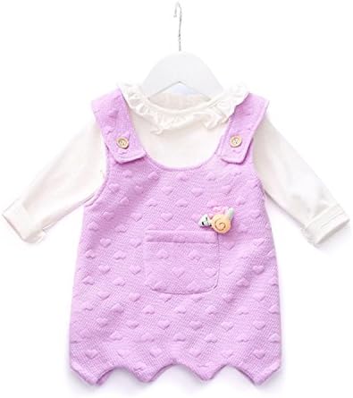 T-shirt+dress Baby Girl Dress Spring Autumn Candy Color Kids Clothes Infant Cute Snails Cotton Clothing 10-12 months