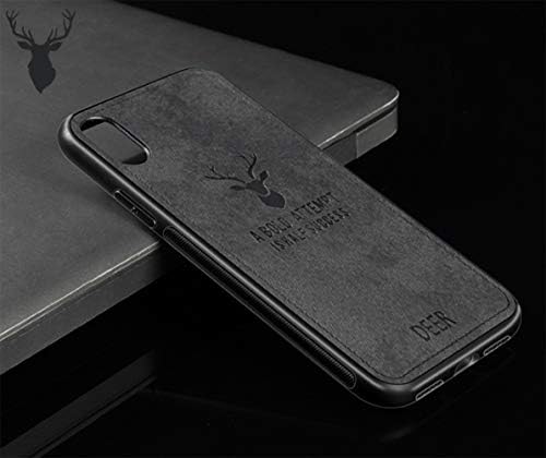 SOCINY Creative Canvas Elk Silicone TPU Case for Xiaomi Mi Mix 3 (black)