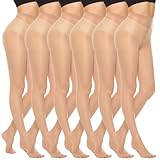 MANZI 6 Pairs 20D Women's Sheer Tights Ultra Thin