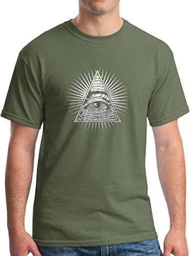Eye of Providence All Seeing Eye Illuminati Men's T-Shirt - Metallic Silver Print
