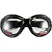 Global Vision Red Baron Motorcycle/Aviator Goggles Black Padded Frame w/Clear Lens