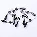 NiuZaiz 20Pcs K9 Crystal Glass Prisms Pendant (38mm, Black)