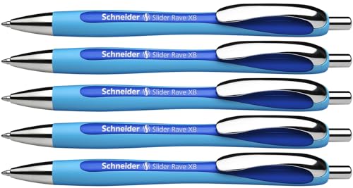 Schneider Xb Rave Retract Viscoglide, Blue (Pack of 5)