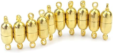 10 Sets A-level Gold Metal Strong Magnetic Oval Clasps Connectors For Jewelry Making (colour1)
