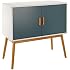 Relaxdays Credenza Ingresso e Salotto, Comò Vintage con Ante in Rattan