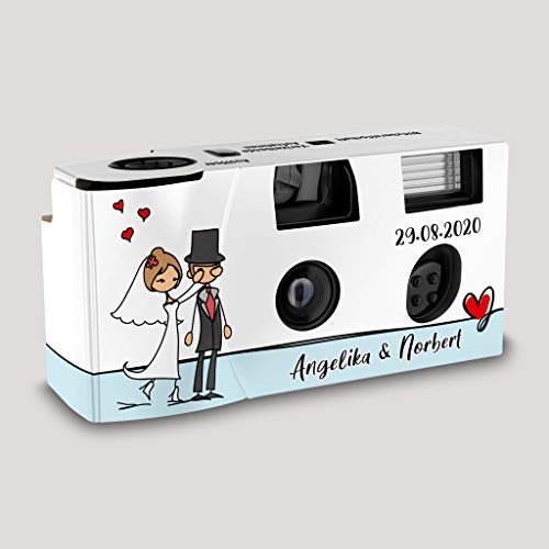 Hochzeitskamera Einwegkamera Couple - Surprise mit Personalisierung, ISO 400, 27 Aufnahmen, Blitz