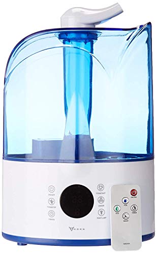 9HORN Ultrasonic Cool Mist Humidifier with Remote Control and 3.3L Water Tank, Automatic Shut-Off and Night Light Function - Thumbnail 7