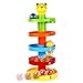 Peradix Ball Drop Toy Go and Roll Swirling Tower Ramp for Baby and Toddler Development Educational Toys, Stack, Drop and Go Ball Ramp Toy Set Includes 3 Spinning Acrylic Activity Balls, 5 Layers