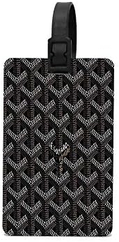 CoolToiletLidCoverCC Black Goyard Unisex Plastic Luggage Tag And Id Card Perfect Combination Of Fast Positioning Soft Luggage Tag