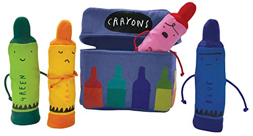 MerryMakers The Day the Crayons Quit Finger Puppet Playset, Set of 4, 5-Inch Each