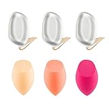 Silicone Makeup Sponge，SPANLA 3 Premium Silicone Makeup Applicator & 3 Makeup Sponge Makeup Blender Sponge Beauty Sponge for Makeup Foundation Applicator for Cosmetic Blending