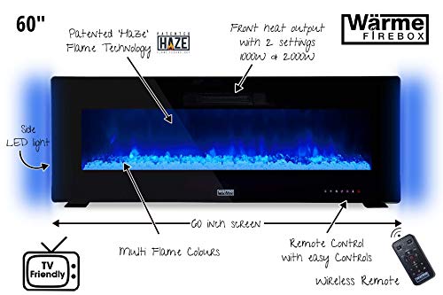 Warme Firebox Designer Electric Fireplace 50 Remote Control