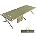 KingCamp Camping Cot Oversized Heavy Duty Folding Bed Anodized Steel Frame with Washable Mildew Resistant Polyester Fabric, Support 300 lbs Carry Bag Included, 81 x 30 x 18 inches