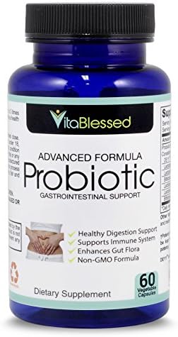 Advanced Probiotic Formula High Quality Blend Non-GMO for Healthy Immune System and Gastrointestinal Support plus Enhanced Gut Flora. Effective for Men and Women. Made in the USA - 60 Capsules