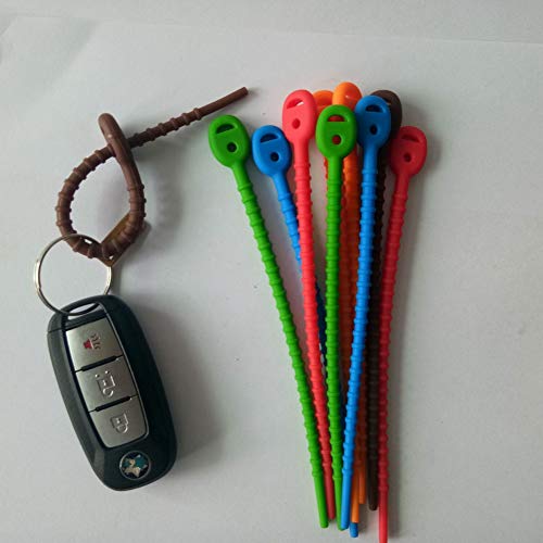 UMIWE Reusable Cable Ties Straps Silicone Cord Ties Wrap Multi-use Twist Bag Ties,Food Saver Sealing Bag for Kitchen, Office,Travel