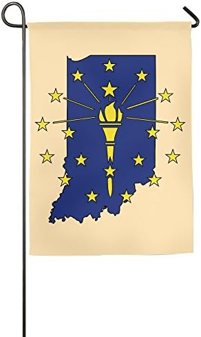 Indiana With Torch Star Logo Polyester Home Garden Flag 1218inch
