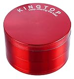 Kingtop Herb Spice Grinder Large 3.0 Inch Red