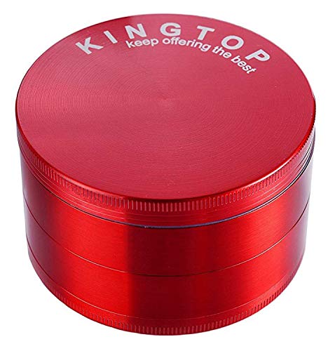 Kingtop Herb Spice Grinder Large 3.0 Inch Red