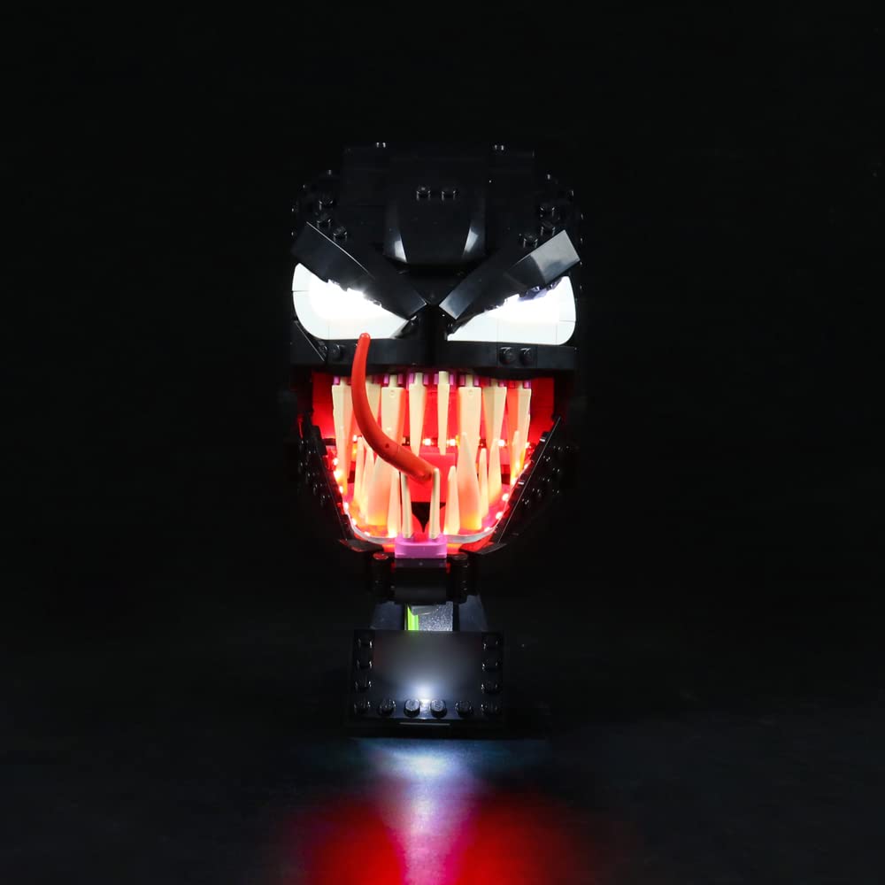 LocoLee Led Light Set for Venom, Decoration Lighting Kit for 76187 Venom Mask Building Blocks, Creative Gifts DIY Toys