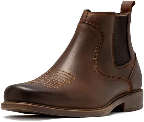 Amazon.com | IXU Cowboy Boots For Men Square Toe Ankle  display picture 1