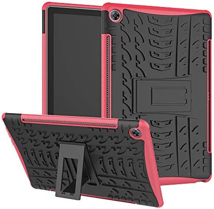 HUUH Case Compatible with Huawei MediaPad M5 10.8,TPU+PC 2-in-1 double-layer perfect protection, four-corner airbag design, concealed bracket, suitable for Huawei MediaPad M5 10.8 inches（rose Red）
