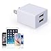 Wall Charger, Ailkin [2-Pack] High Speed Portable 2-Port USB Home Travel Charger Plug Power Adapter for iPhone 7/7 plus, iPad Air, Samsung Galaxy S7/S6, Tablets, HTC, LG, Google Nexus, Nokia and more