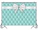 Funnytree 7x5ft Durable Fabric Diamonds Bowknot Co Blue Tufted Backdrop No Wrinkles Breakfast Sweet 16 Birthday Party Background for Photography Bridal Shower Banner Baby Girl Photo Booth