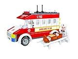 Ausini City Emergency Ambulance with Action Figure Building Bricks 155pc Educational Blocks Set Compatible to Lego Parts - Great Gift for Children