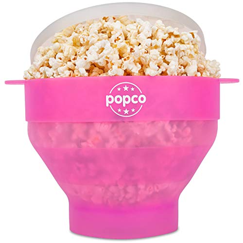 POPCO Silicone Microwave Popcorn Popper with Handles, Silicone Popcorn
