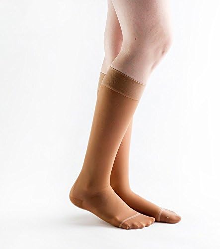 Actifi 20-30 mmHg Knee High Sheer Compression for Women, Closed Toe, Breathable Fabric - Best for Athletic Running, Cycling and Fatigue Relief
