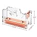 Acrylic & Rose Gold Tape Dispenser, Zodaca Deluxe Clear Desktop Tape Dispenser with One Tape [Large 1